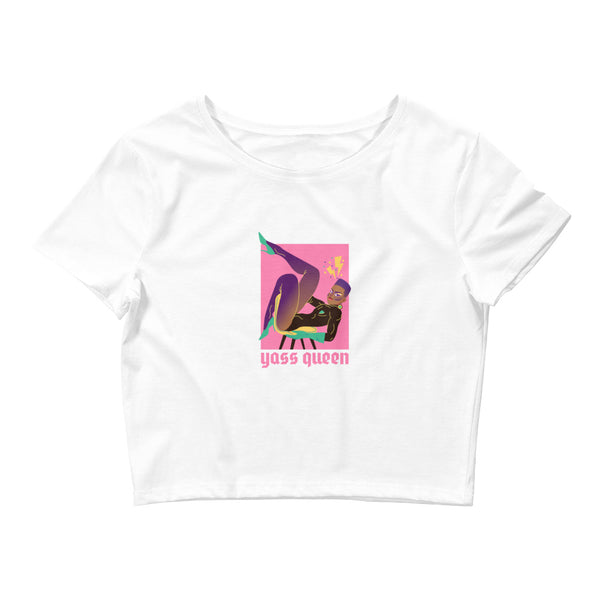 White Yass Queen Crop Top by Queer In The World Originals sold by Queer In The World: The Shop - LGBT Merch Fashion