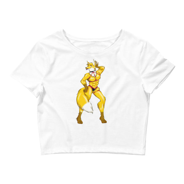 White Hot Gay Furry Crop Top by Queer In The World Originals sold by Queer In The World: The Shop - LGBT Merch Fashion