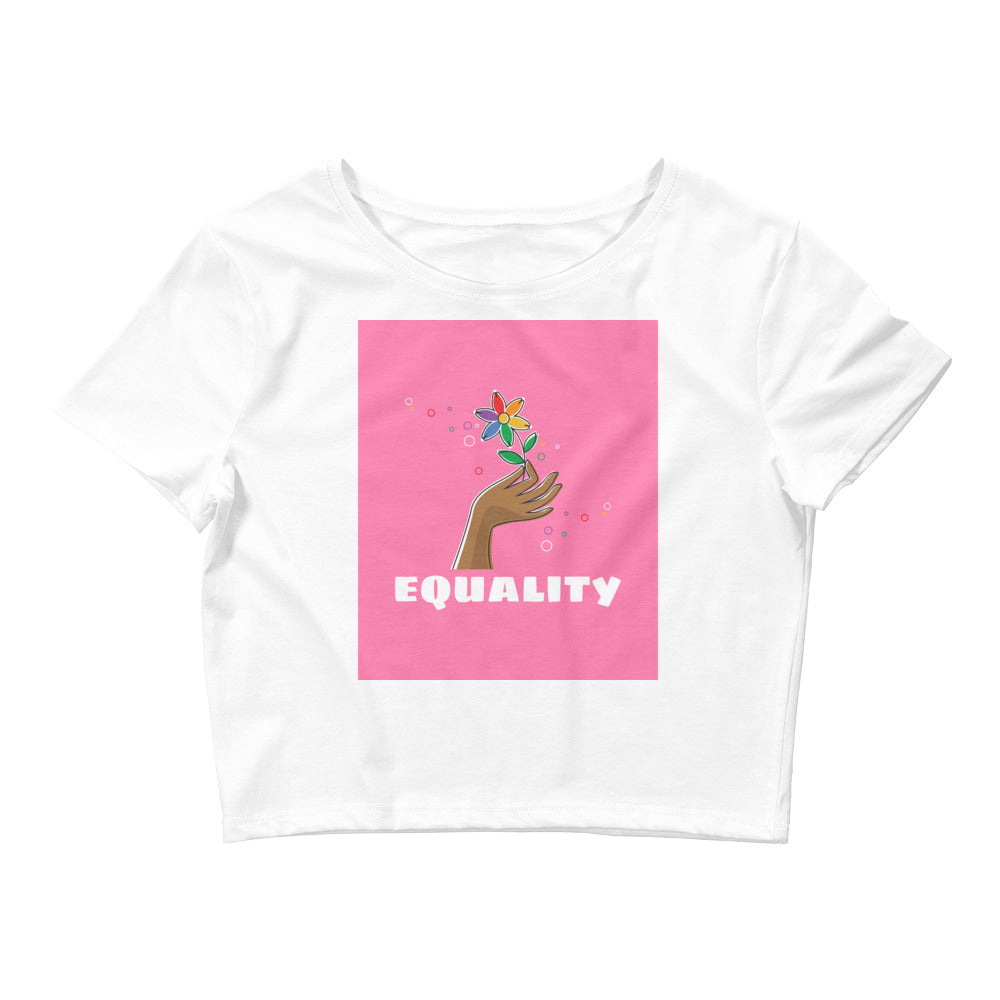 White Equality Crop Top by Queer In The World Originals sold by Queer In The World: The Shop - LGBT Merch Fashion