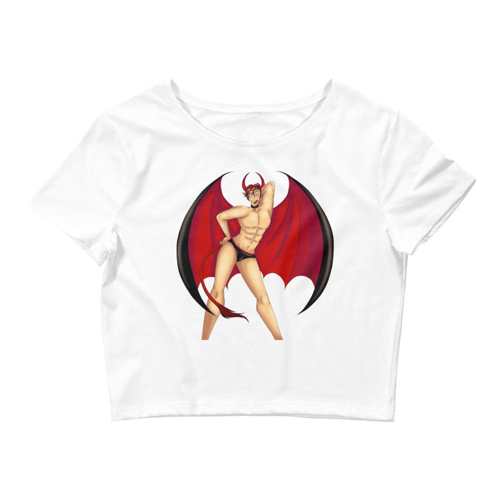 White Gay Devil Crop Top by Queer In The World Originals sold by Queer In The World: The Shop - LGBT Merch Fashion