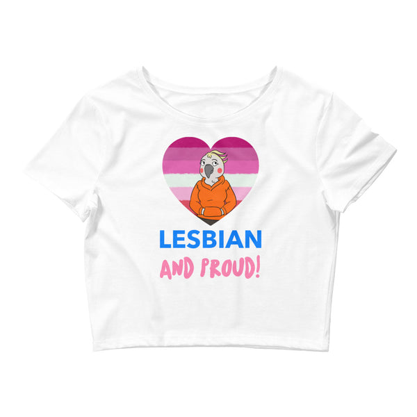 White Lesbian And Proud Crop Top by Queer In The World Originals sold by Queer In The World: The Shop - LGBT Merch Fashion