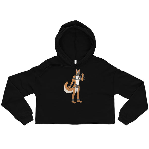 Black Gay Pup Crop Hoodie by Queer In The World Originals sold by Queer In The World: The Shop - LGBT Merch Fashion