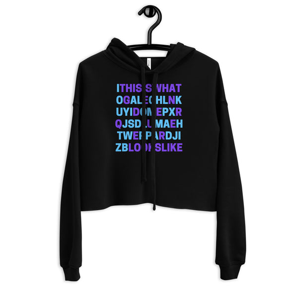 Black This Is What Genderqueer Looks Like Crop Hoodie by Queer In The World Originals sold by Queer In The World: The Shop - LGBT Merch Fashion