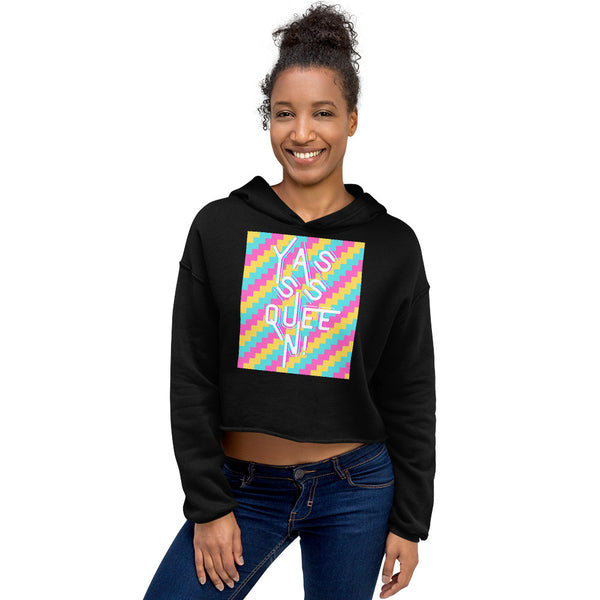 Black Yasss Queen Crop Hoodie by Queer In The World Originals sold by Queer In The World: The Shop - LGBT Merch Fashion