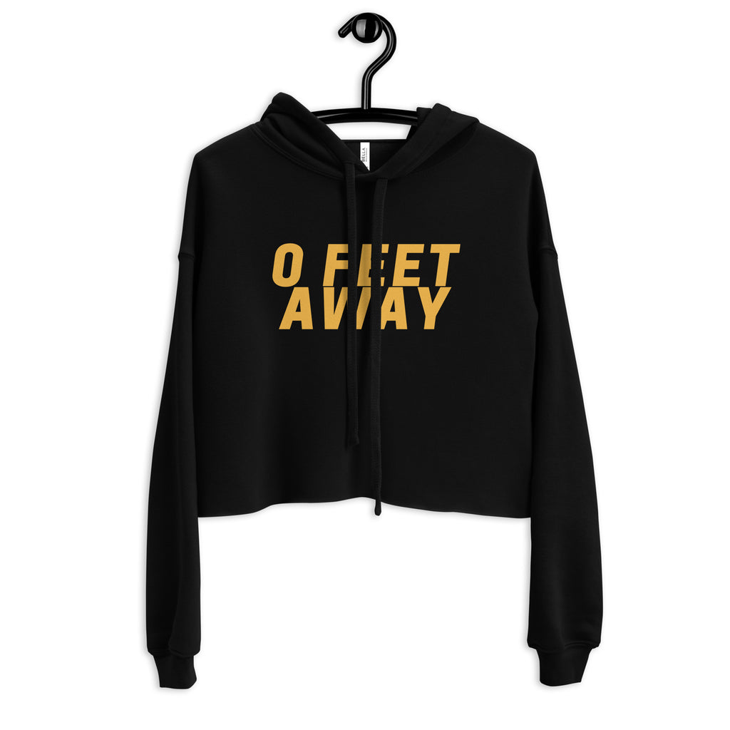 Black Zero Feet Away Grindr Crop Hoodie by Queer In The World Originals sold by Queer In The World: The Shop - LGBT Merch Fashion