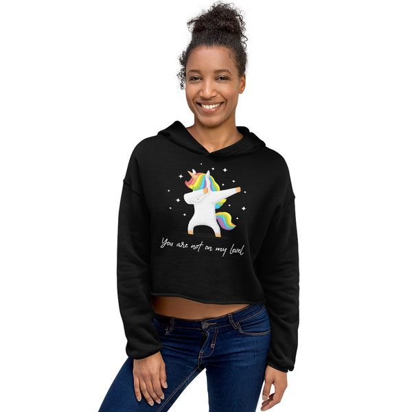 Black You Are Not On My Level Crop Hoodie by Queer In The World Originals sold by Queer In The World: The Shop - LGBT Merch Fashion