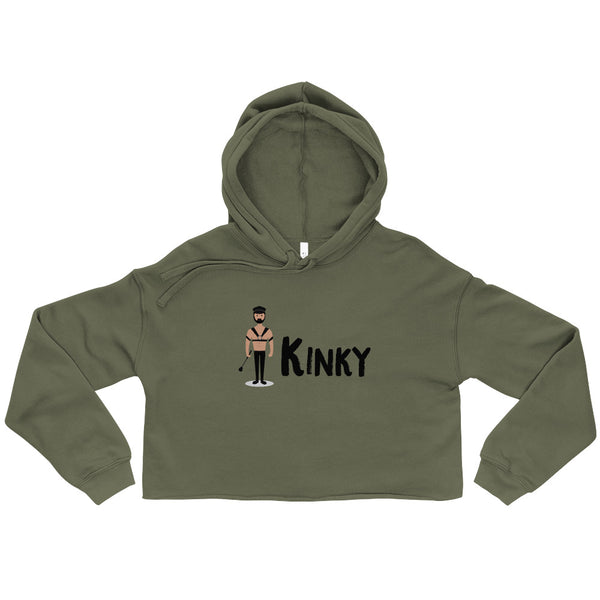 Military Green Kinky Crop Hoodie by Queer In The World Originals sold by Queer In The World: The Shop - LGBT Merch Fashion