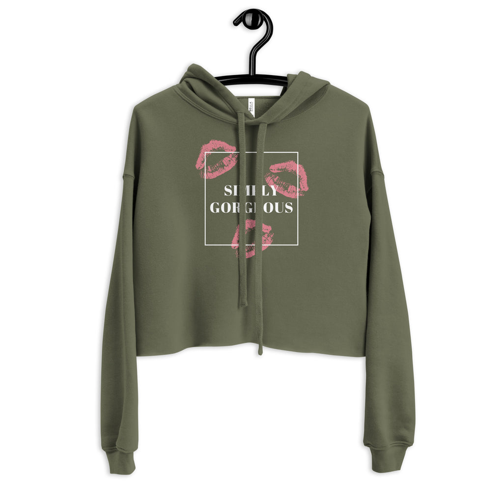 Military Green Simply Gorgeous Crop Hoodie by Queer In The World Originals sold by Queer In The World: The Shop - LGBT Merch Fashion