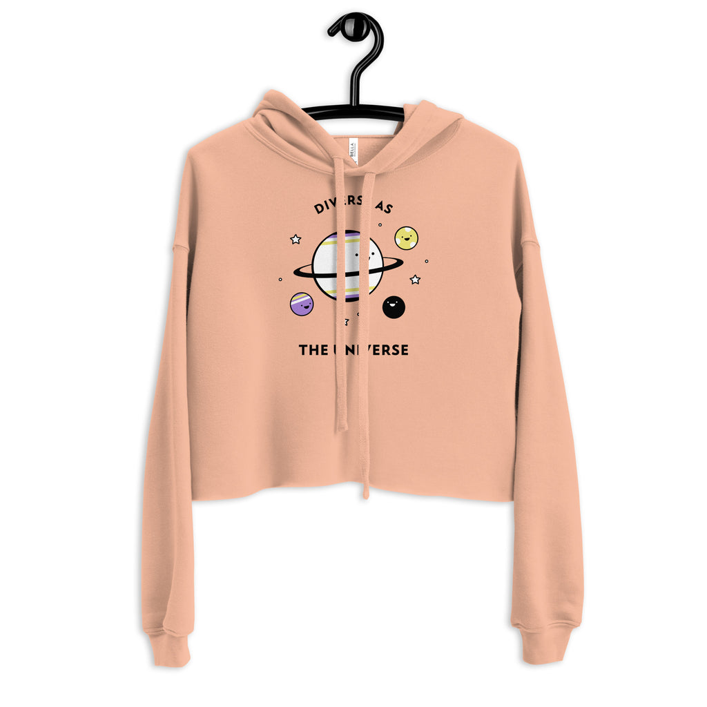  Diverse As The Universe Crop Hoodie by Queer In The World Originals sold by Queer In The World: The Shop - LGBT Merch Fashion