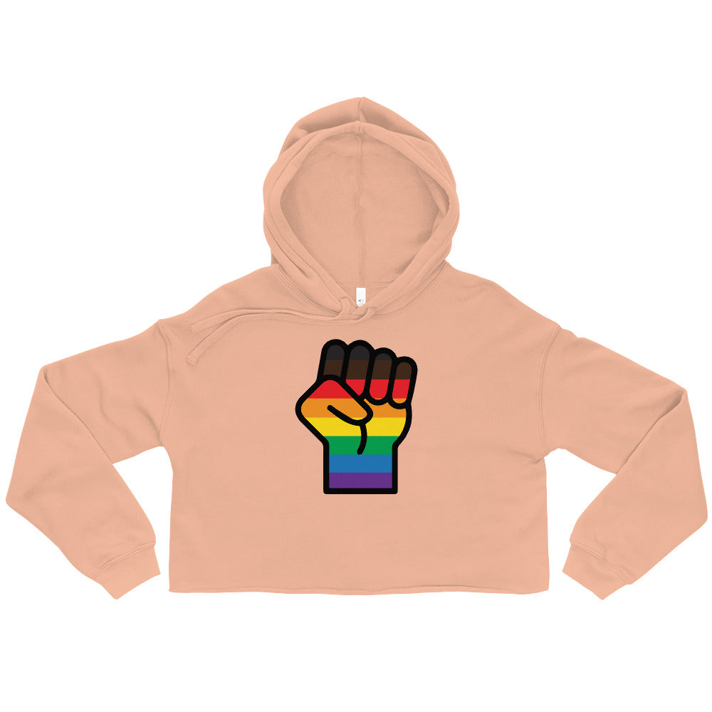  BLM LGBT Resist Crop Hoodie by Queer In The World Originals sold by Queer In The World: The Shop - LGBT Merch Fashion