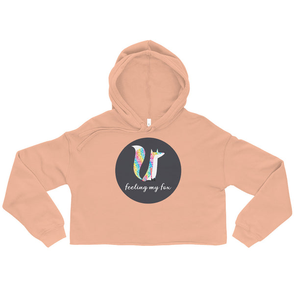 Peach Feeling My Fox Crop Hoodie by Queer In The World Originals sold by Queer In The World: The Shop - LGBT Merch Fashion