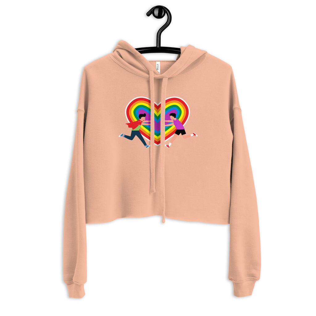  Gay Couple Crop Hoodie by Queer In The World Originals sold by Queer In The World: The Shop - LGBT Merch Fashion