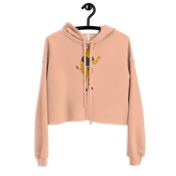 Peach Gay Giraffe Crop Hoodie by Queer In The World Originals sold by Queer In The World: The Shop - LGBT Merch Fashion