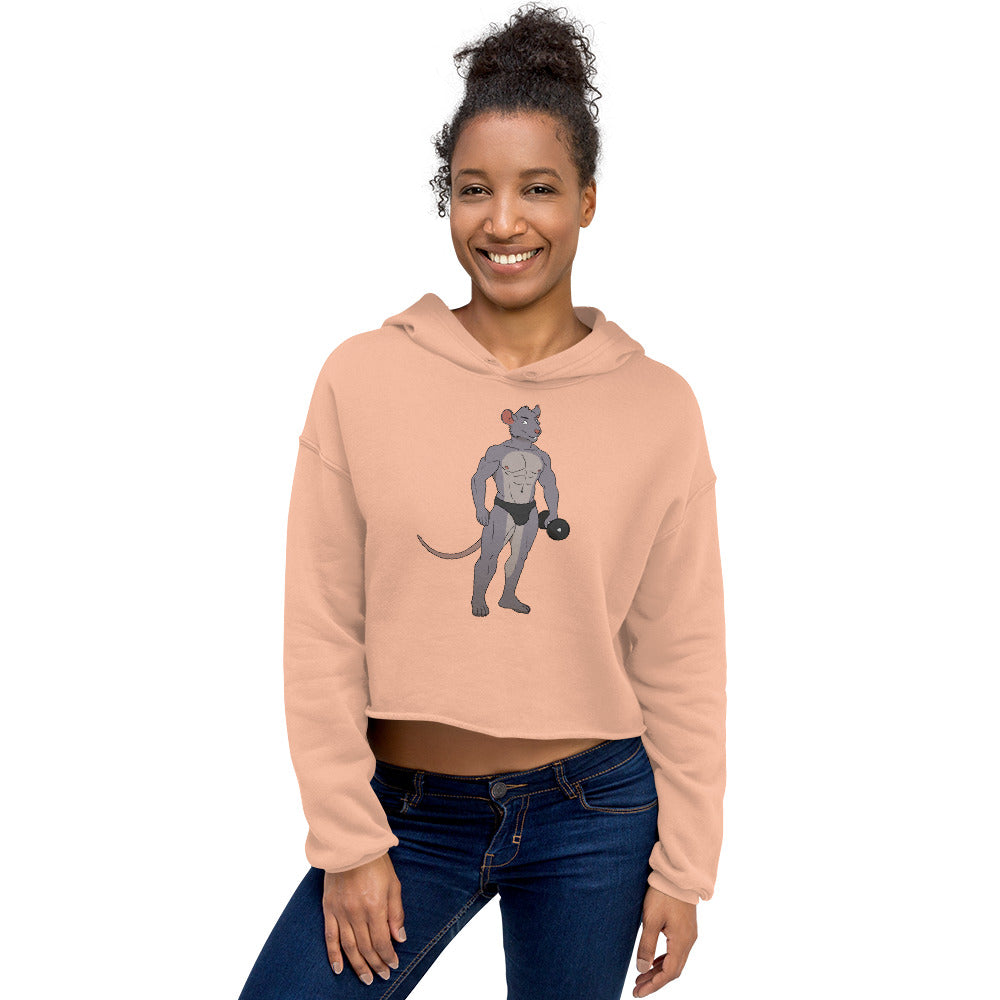  Gay Gym Rat Crop Hoodie by Queer In The World Originals sold by Queer In The World: The Shop - LGBT Merch Fashion