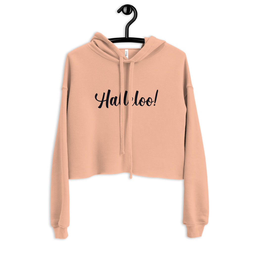 Peach Halleloo! Crop Hoodie by Queer In The World Originals sold by Queer In The World: The Shop - LGBT Merch Fashion