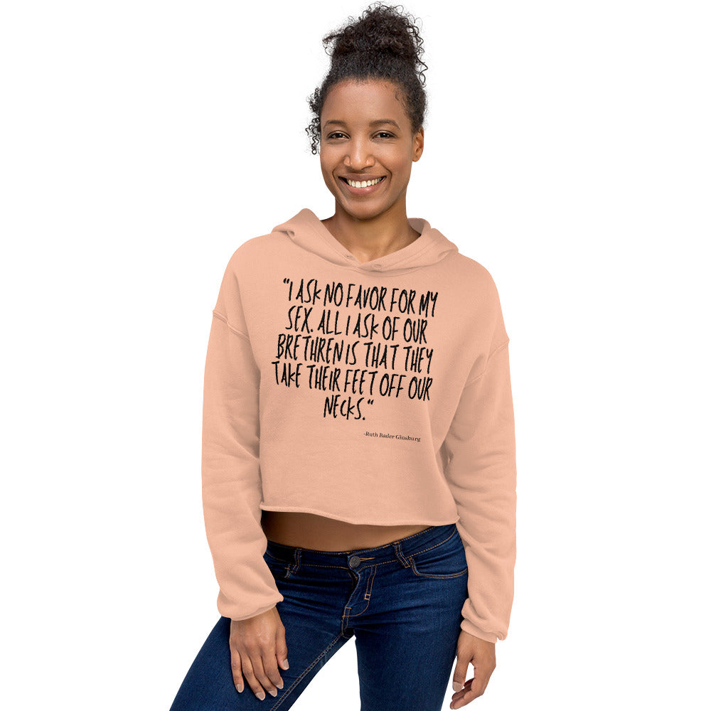  I Ask No Favor For My Sex Crop Hoodie by Queer In The World Originals sold by Queer In The World: The Shop - LGBT Merch Fashion