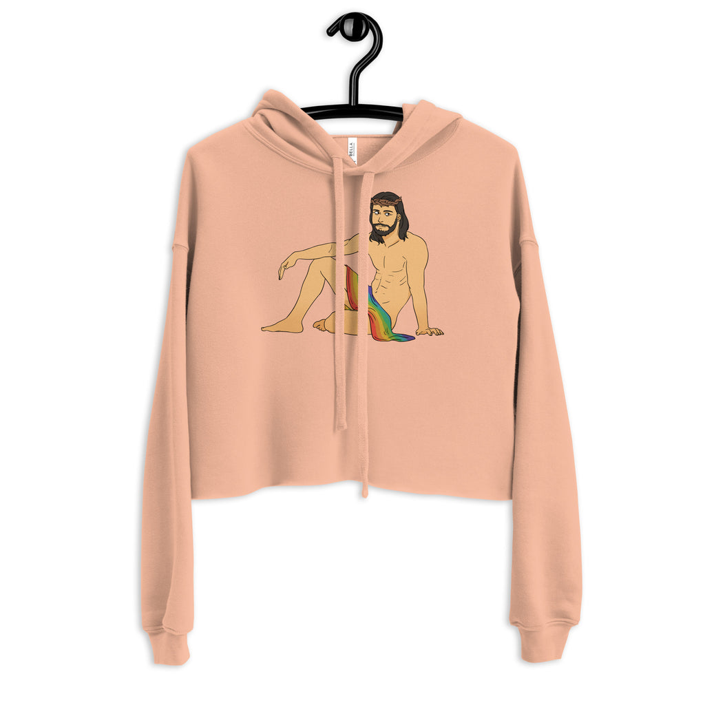  Sexy Gay Jesus Crop Hoodie by Queer In The World Originals sold by Queer In The World: The Shop - LGBT Merch Fashion