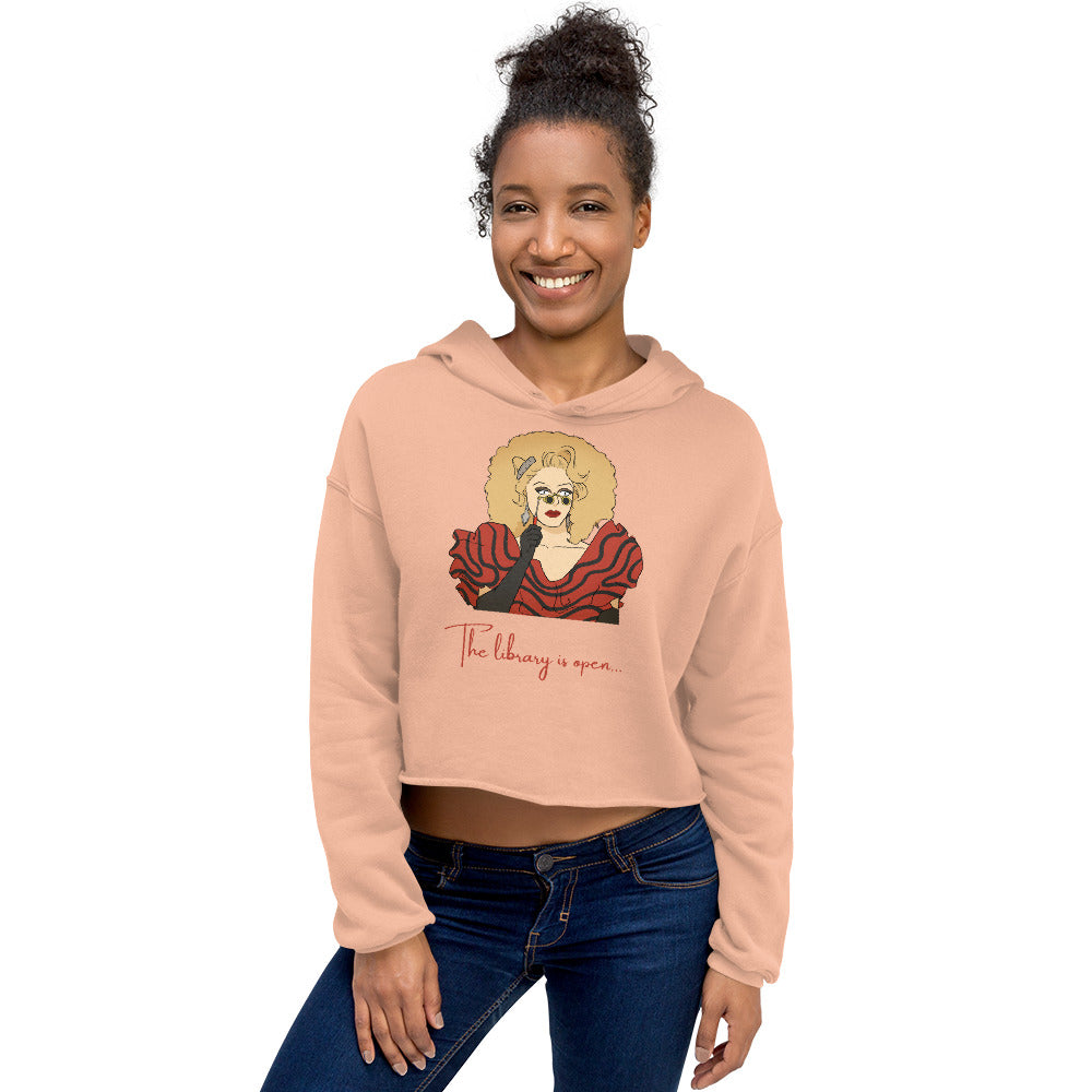  The Library Is Open (Rupaul) Crop Hoodie by Queer In The World Originals sold by Queer In The World: The Shop - LGBT Merch Fashion