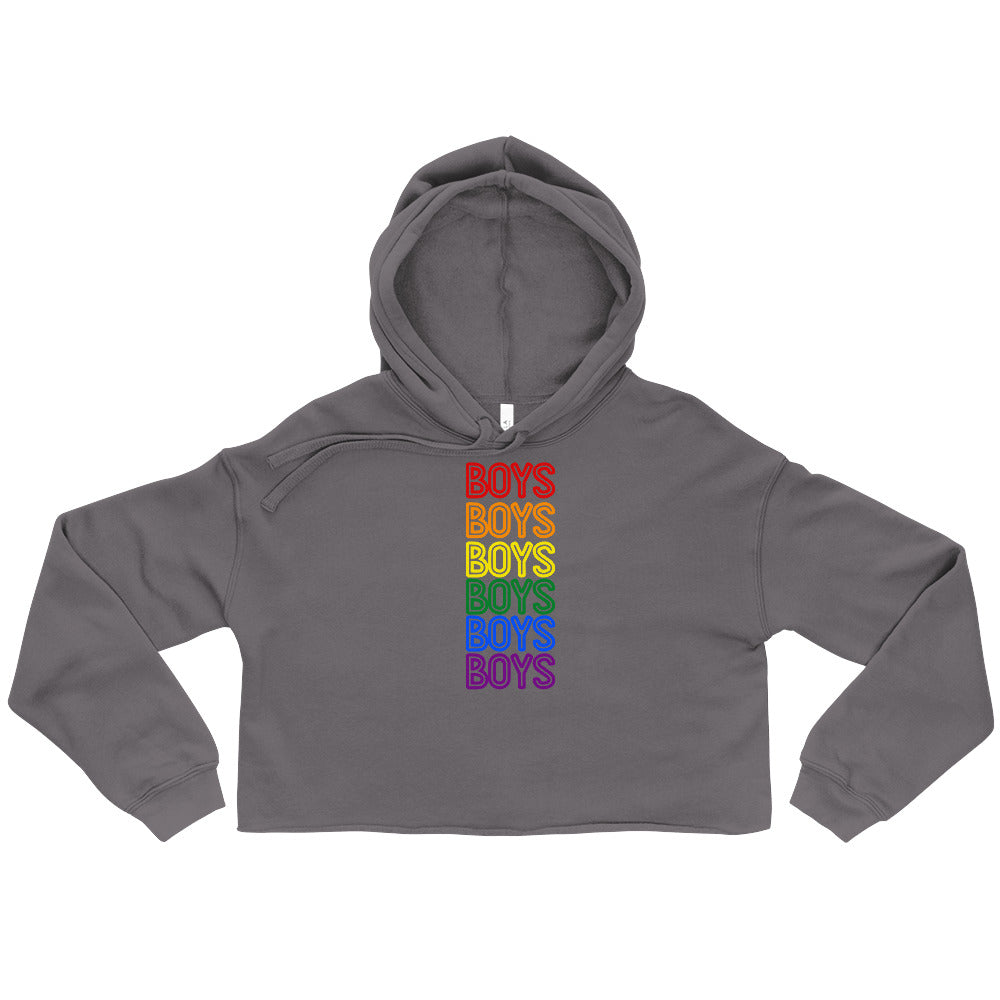 Storm Boys Boys Boys Crop Hoodie by Queer In The World Originals sold by Queer In The World: The Shop - LGBT Merch Fashion