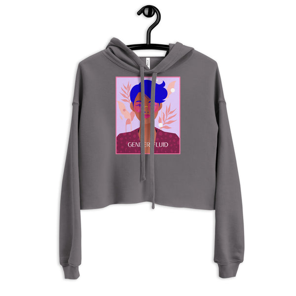 Storm Gender-Fluid Crop Hoodie by Queer In The World Originals sold by Queer In The World: The Shop - LGBT Merch Fashion