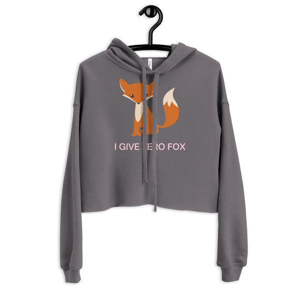 Storm I Give Zero Fox Crop Hoodie by Queer In The World Originals sold by Queer In The World: The Shop - LGBT Merch Fashion