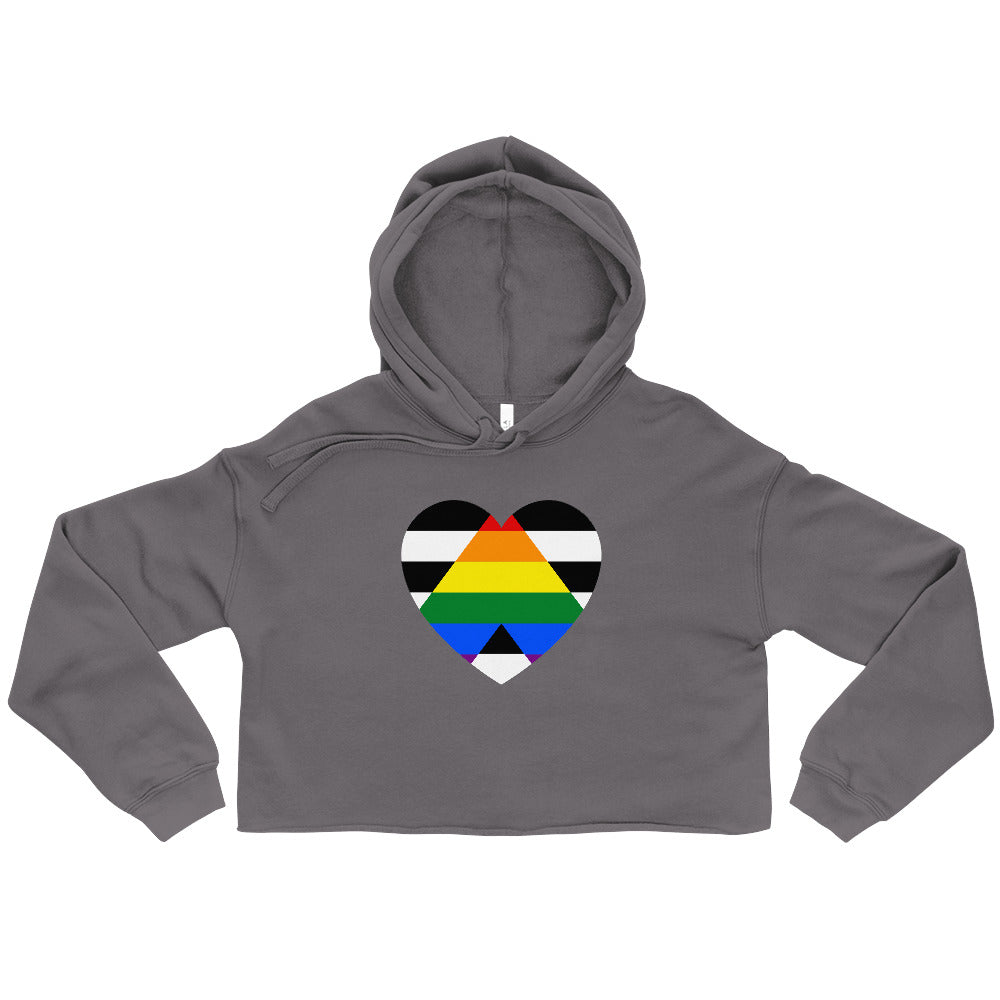 Storm LGBTQ Ally Crop Hoodie by Queer In The World Originals sold by Queer In The World: The Shop - LGBT Merch Fashion