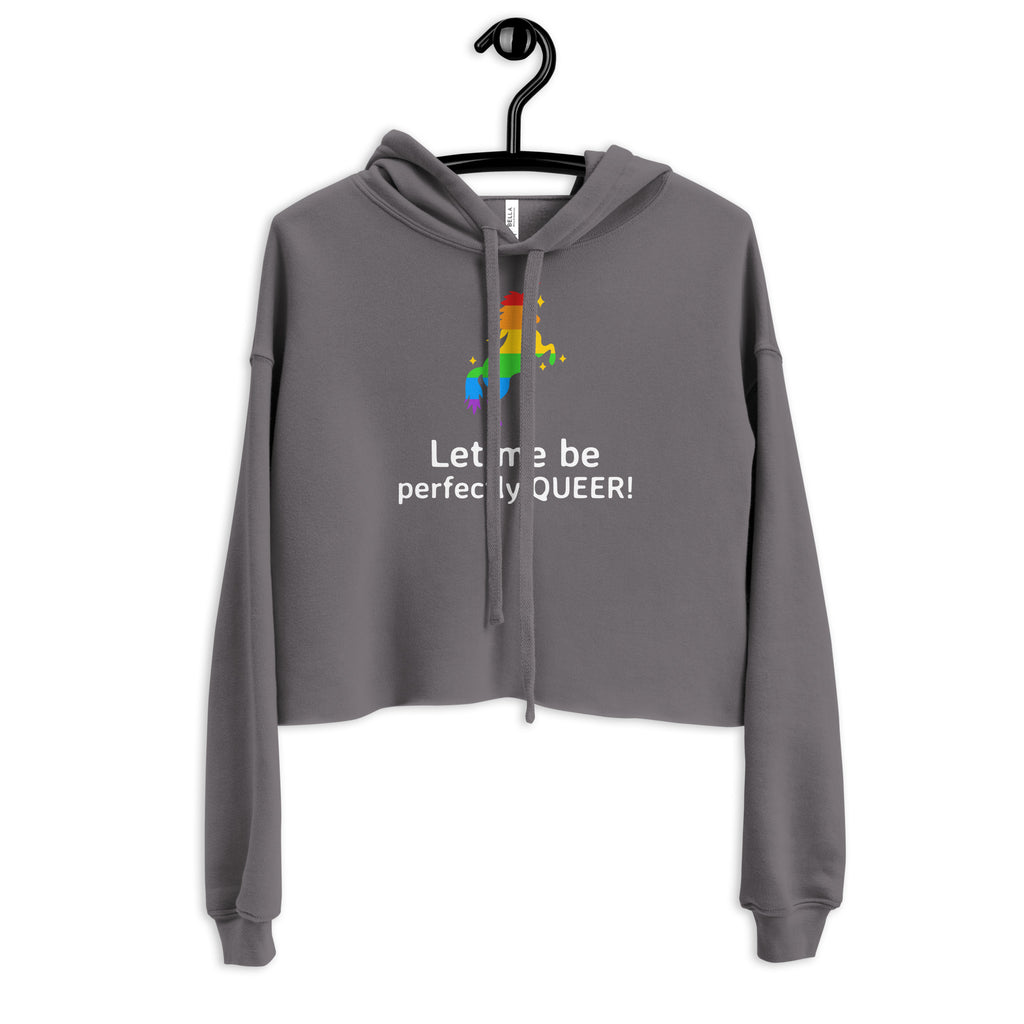 Storm Let Me Be Perfectly Queer Crop Hoodie by Queer In The World Originals sold by Queer In The World: The Shop - LGBT Merch Fashion