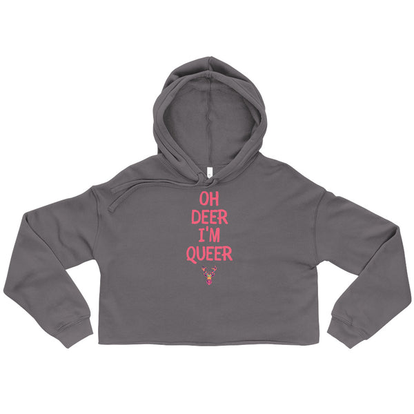 Storm Oh Deer I'm Queer Crop Hoodie by Queer In The World Originals sold by Queer In The World: The Shop - LGBT Merch Fashion