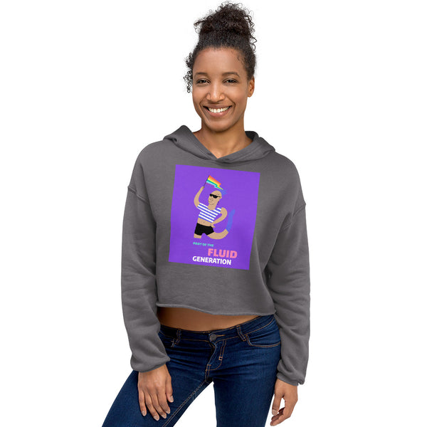 Storm Part Of The Fluid Generation Crop Hoodie by Queer In The World Originals sold by Queer In The World: The Shop - LGBT Merch Fashion