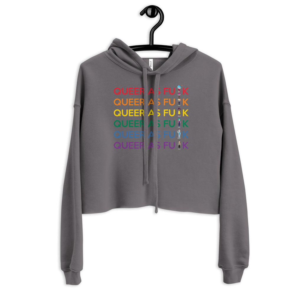 Storm Queer As Fu#k Crop Hoodie by Queer In The World Originals sold by Queer In The World: The Shop - LGBT Merch Fashion