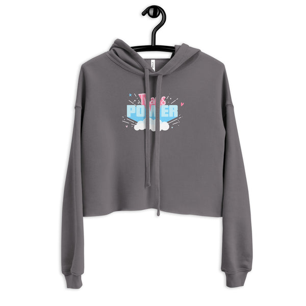 Storm Trans Power Crop Hoodie by Queer In The World Originals sold by Queer In The World: The Shop - LGBT Merch Fashion